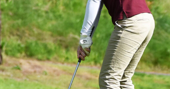 Kingston’s Leah Garringer and Kitsap golfers struggle at the district tournament. File Photo
Kingston’s Leah Garringer and Kitsap golfers struggle to advance to state. File Photo