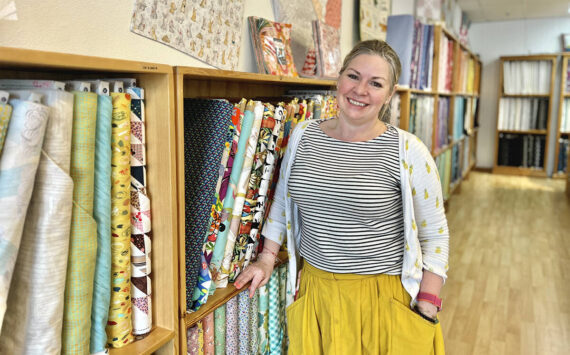 Piper Tupper, owner of Esther's Fabrics on Bainbridge Island.