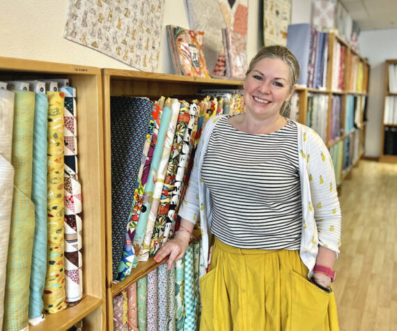 Piper Tupper, owner of Esther's Fabrics on Bainbridge Island.