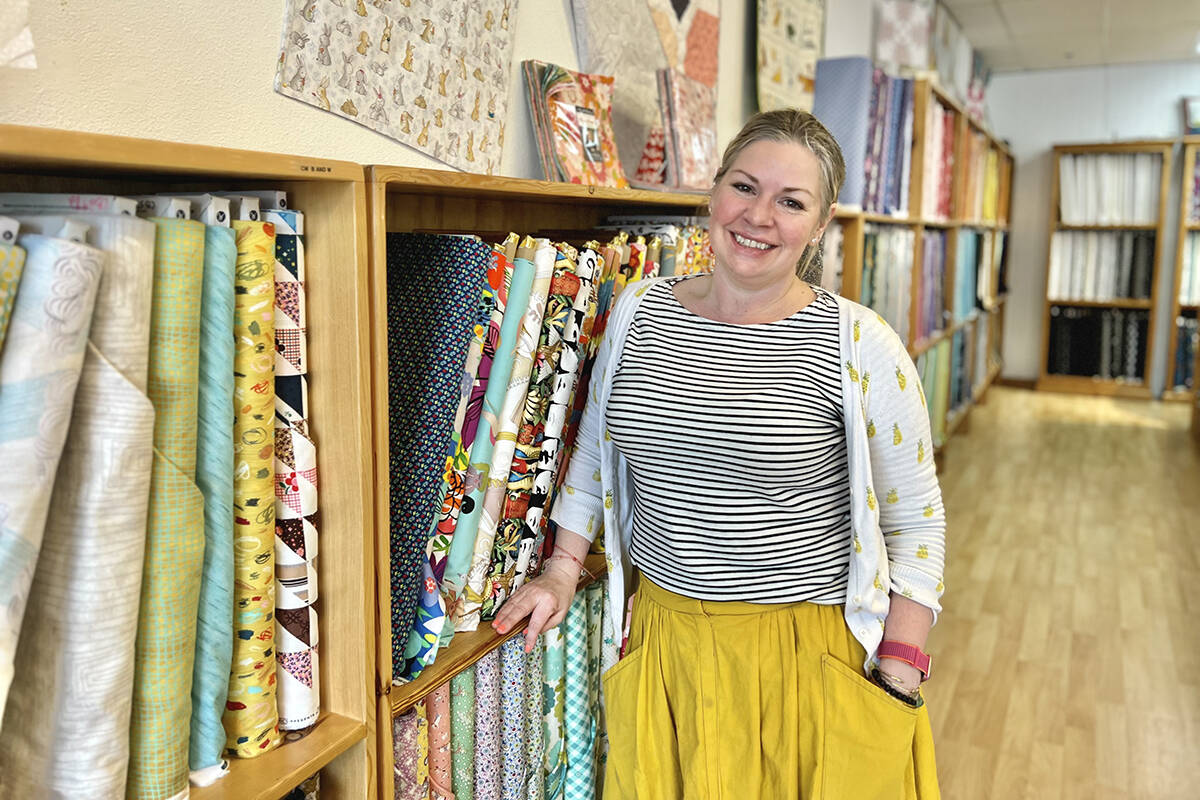 Piper Tupper, owner of Esther's Fabrics on Bainbridge Island.