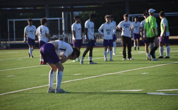 Harper Sabari breaks down as the North Kitsap Vikings fall in the state finals. Nicholas Zeller-Singh/Kitsap News Group Photos