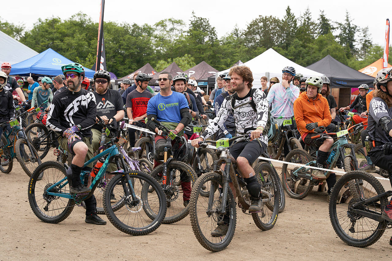 Group rides at last year’s Evergreen Mountain Bike Festival in Port Gamble. Evergreen Mountain Bike Alliance courtesy photos