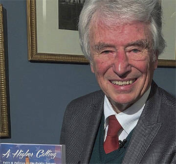 Don Bonker with his memoirs. File photo