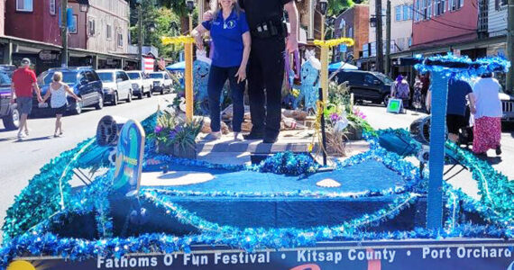 Last year's float in its hometown parade. Sharron King Courtesy photo