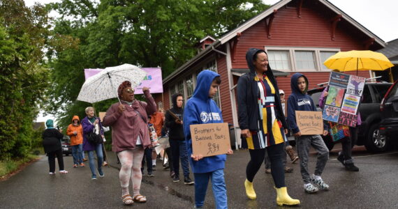Community activists joined together for ‘Freedom to Learn’ events that included a protest march and panel discussion June 10 in Winslow. Nancy Treder/Kitsap News Group Photos