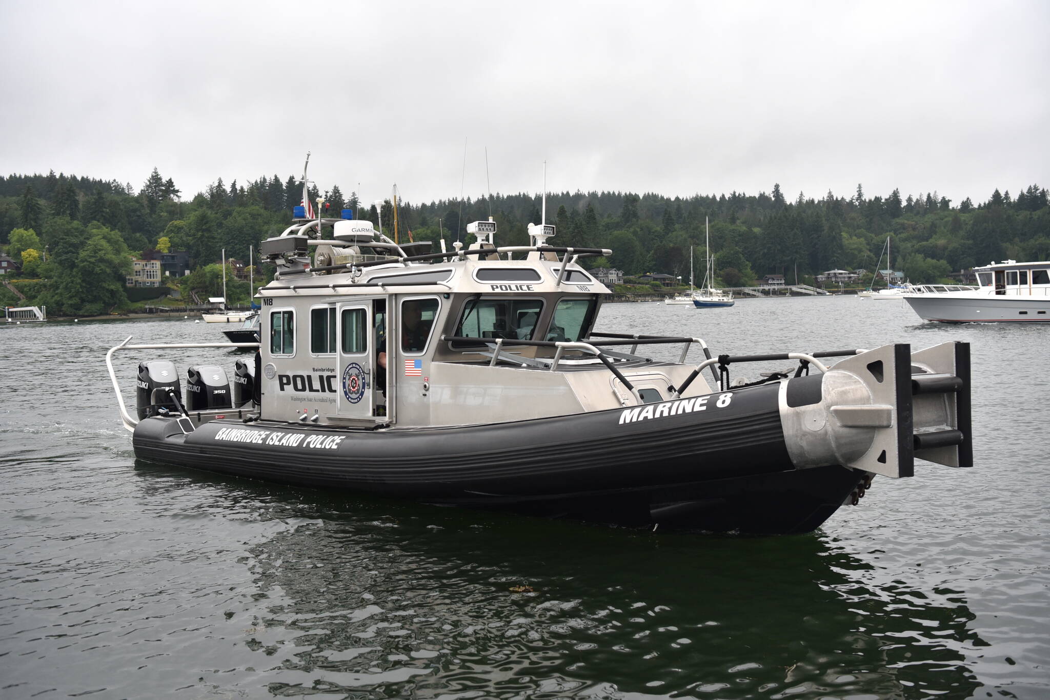Visitors were able to see the Bainbridge Island Police Department SAFE boat in Eagle Harbor.