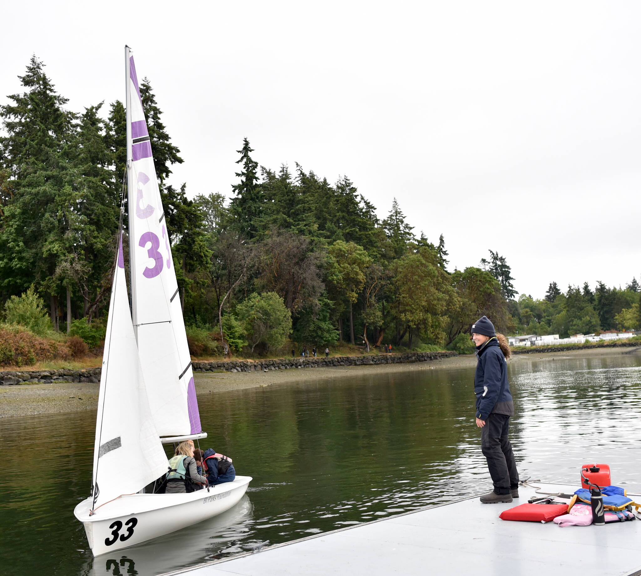 The Bainbridge Island Metro Parks & Recreation District offered rides in a sailboat.
