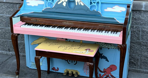 The Bainbridge Island Public Piano on-site at the Town & Country Market on Winslow Way. Tricia Corsetti courtesy photo