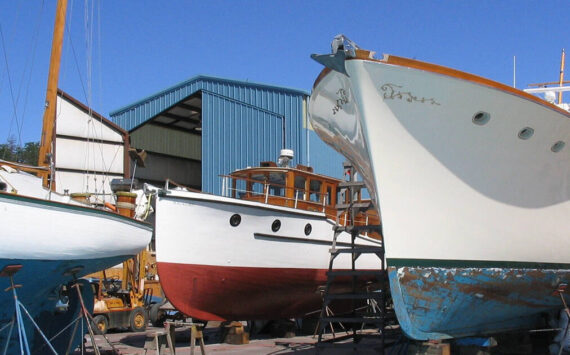 Haven's shipwrights work on all types of boats, from commercial fishing boats to yachts and wooden sail boats. Photo courtesy First Fed