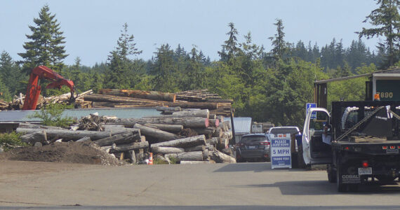 A truck pulls in to Olympic Organics in Kingston. Steve Powell/Kitsap News Group