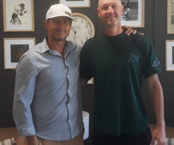 Nicholas Zeller-Singh/Kitsap News Group
Jon Brandt (left) and Nick Lyon run Ozone International on Bainbridge Island after playing baseball together at UCLA and in the minor leagues.