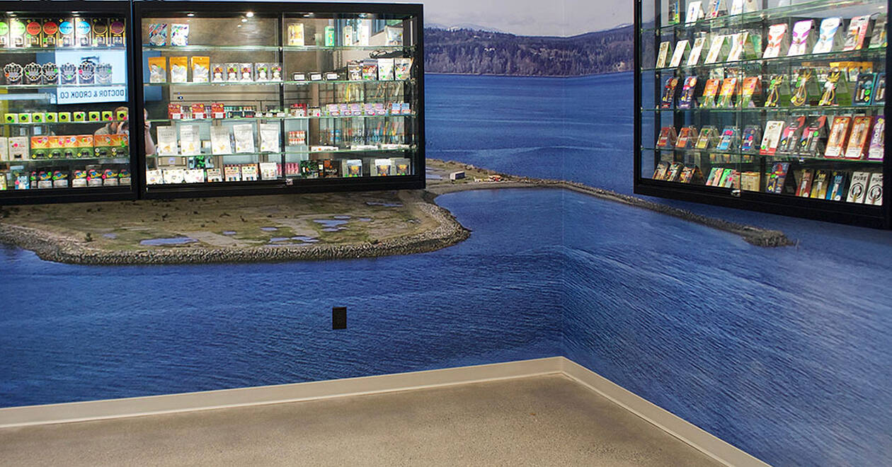 The vinyl wrap also includes a picture of nearby Port Gamble Bay.