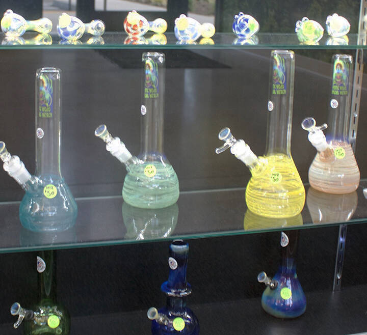Bongs and pipes are available at High Point.