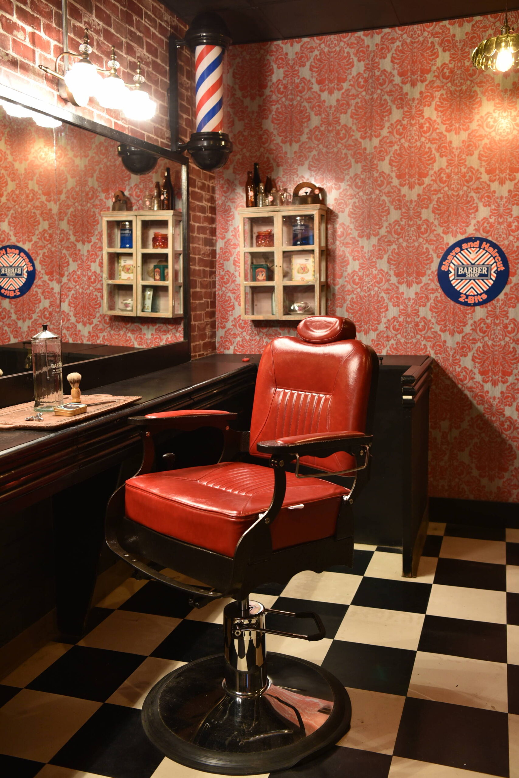 Nancy Treder/Kitsap News Group Photos
The original chair from the barber shop that existed in the current space that the Bainbridge Escape room fills sets the scene for the ‘Crime of the Century’ that unfolded on Bainbridge Island in 1914.
