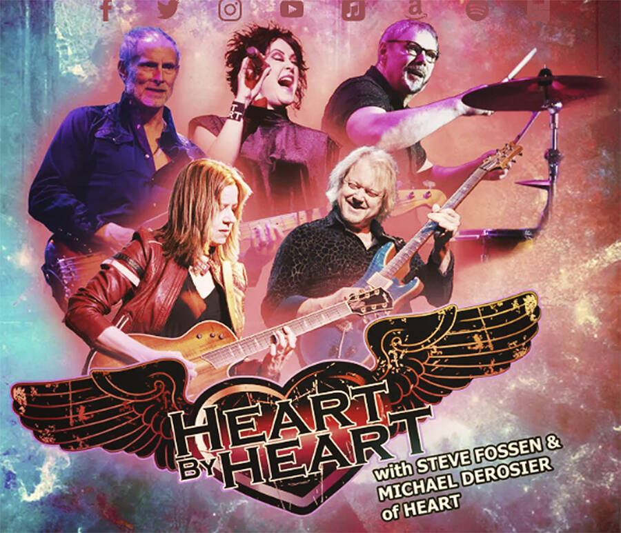 Steve Fossen on bass, upper left, and clockwise vocalist Somar Macek, drummer Michael DeRosier, guitarist Chad Quist and vocalist-keyboardist-guitarist Lizzy Daymont. Heart to Heart courtesy photo