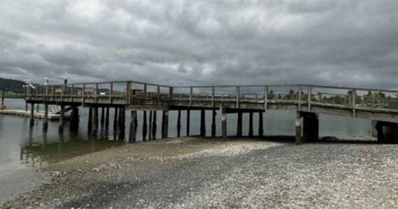 The wooden support structure is deteriorating at Oyster Plant Park in Poulsbo. City courtesy photos