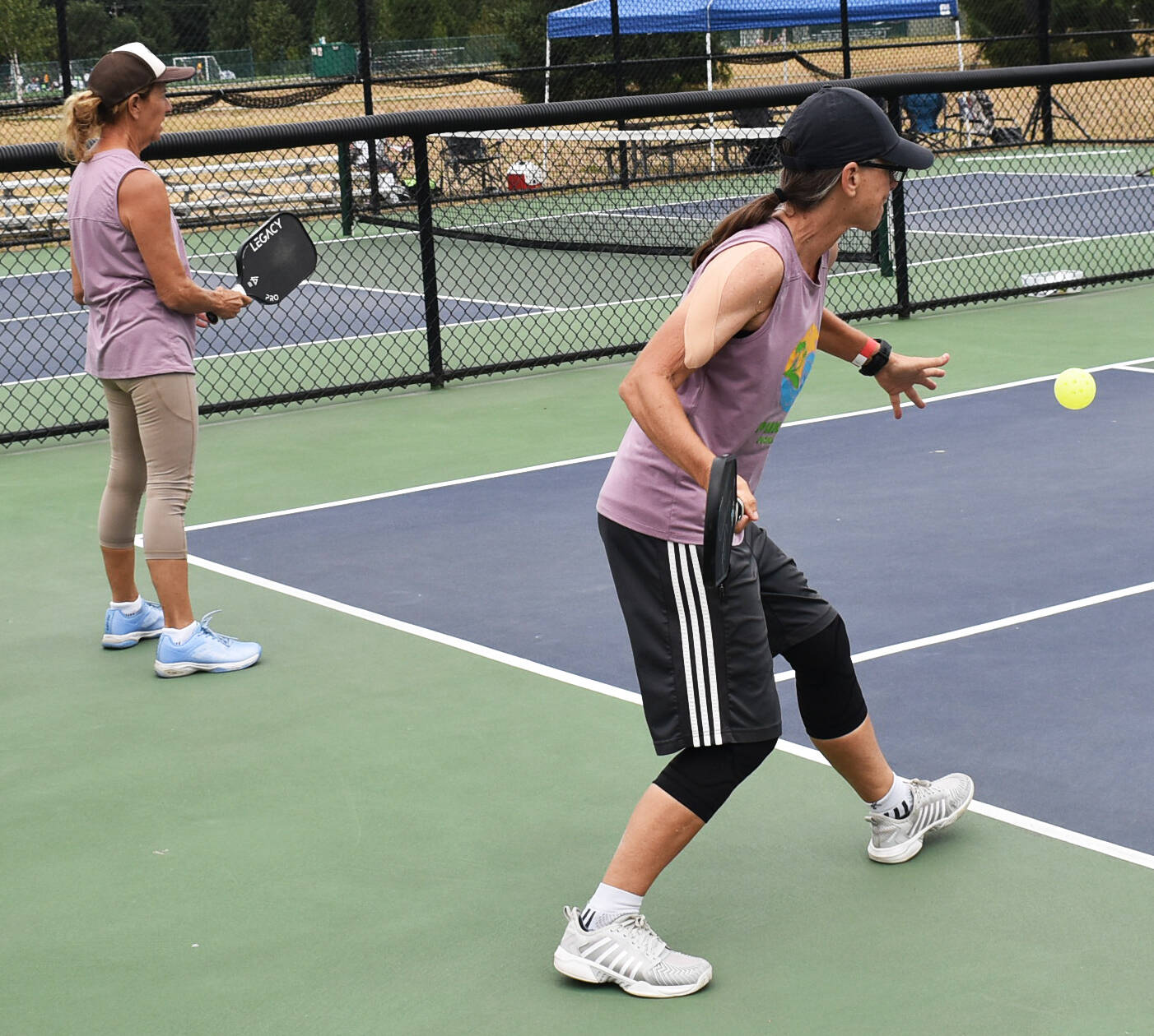 Stacy Shirley and Carol Wallack are playing with Aloha at the Founders Tournament on Bainbridge Island. Nicholas Zeller-Singh/Kitsap News Group Photos