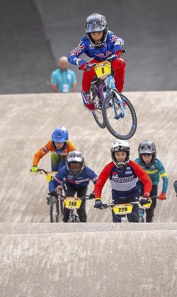 David Christensen courtesy photo
Kingston's Wyatt Christensen ranks third in the 11-year-old World BMX rankings.