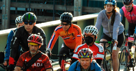 Cascade Bicycle Club courtesy photos
Riders embark on their journey during the 2022 Kitsap Color Classic.