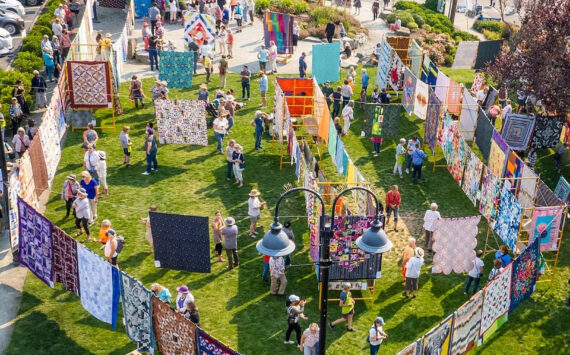 Keith Brofsk courtesy photo
A shot from above of quilts hanging from a previous show.