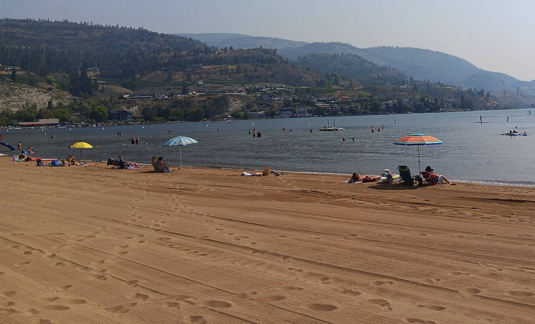 Steve Powell/Kitsap News Group Photos
The beach at Skaha Lake at Penticton, B.C., is a great place to hang out on a hot day.