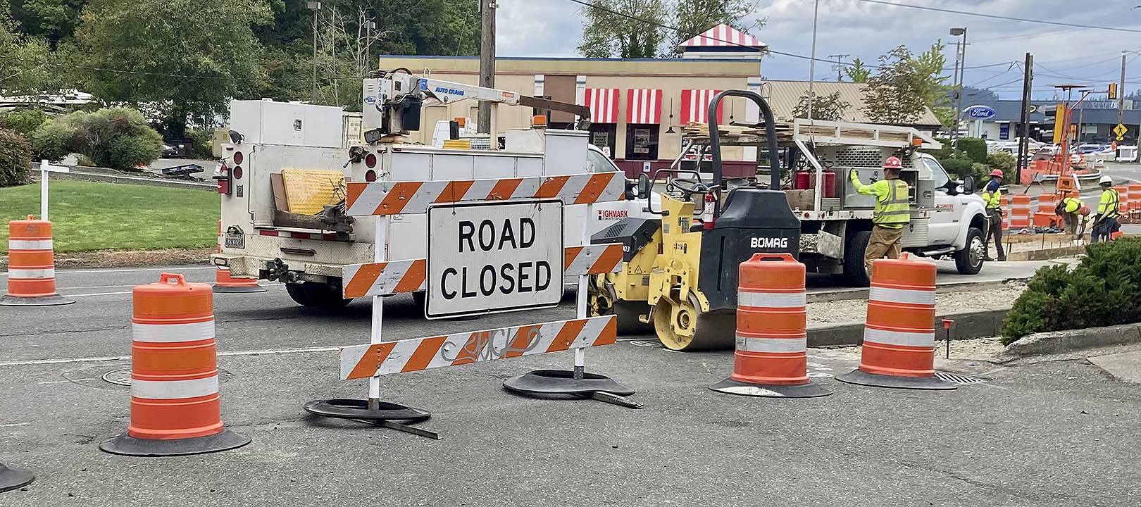 Elisha Meyer/Kitsap News Group
Construction continues on the new roundabout at the Bay Street and Bethel Avenue intersection.