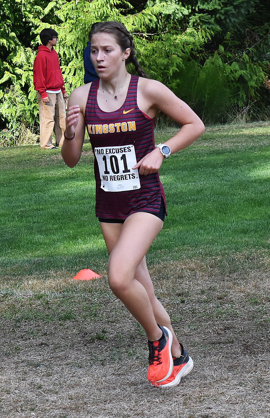 Kingston’s Emmie McGrew finishes 16th in the first race of the regular season.