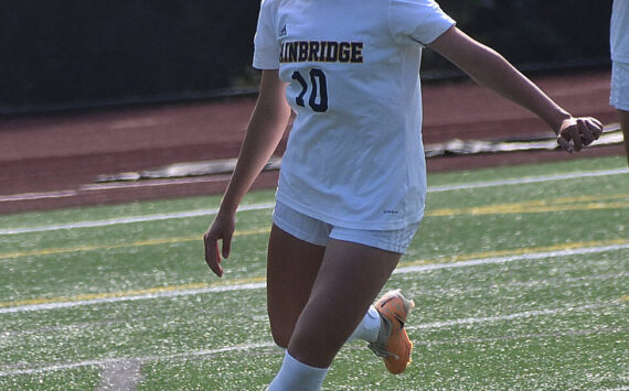 File Photo
Riley Becker scores a goal for the Spartans.