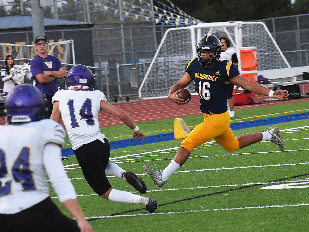 File Photo
The Bainbridge football team made the playoffs but were eliminated by Bonney Lake Oct. 31 after losing 35-28.