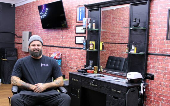 Elisha Meyer/Kitsap News Group
Chase Austin shows off the inside of his new Cut to the Chase barbershop, a place where he hopes to bring the community together through haircuts.