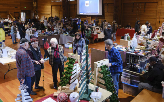 Damon Williams/Kitsap News Group photos
Attendees seeking holiday gifts check out items at a recent craft fair in Suquamish.