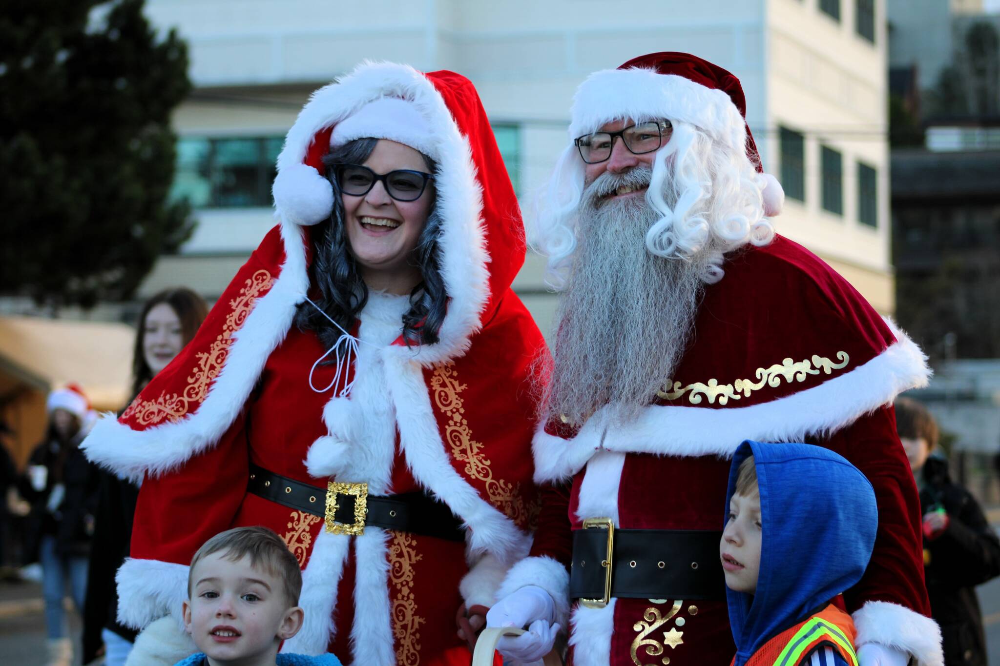 Deena Gelsleichter (left) and Jeremey Stapley (right) make a perfect Santa and Mrs. Claus.