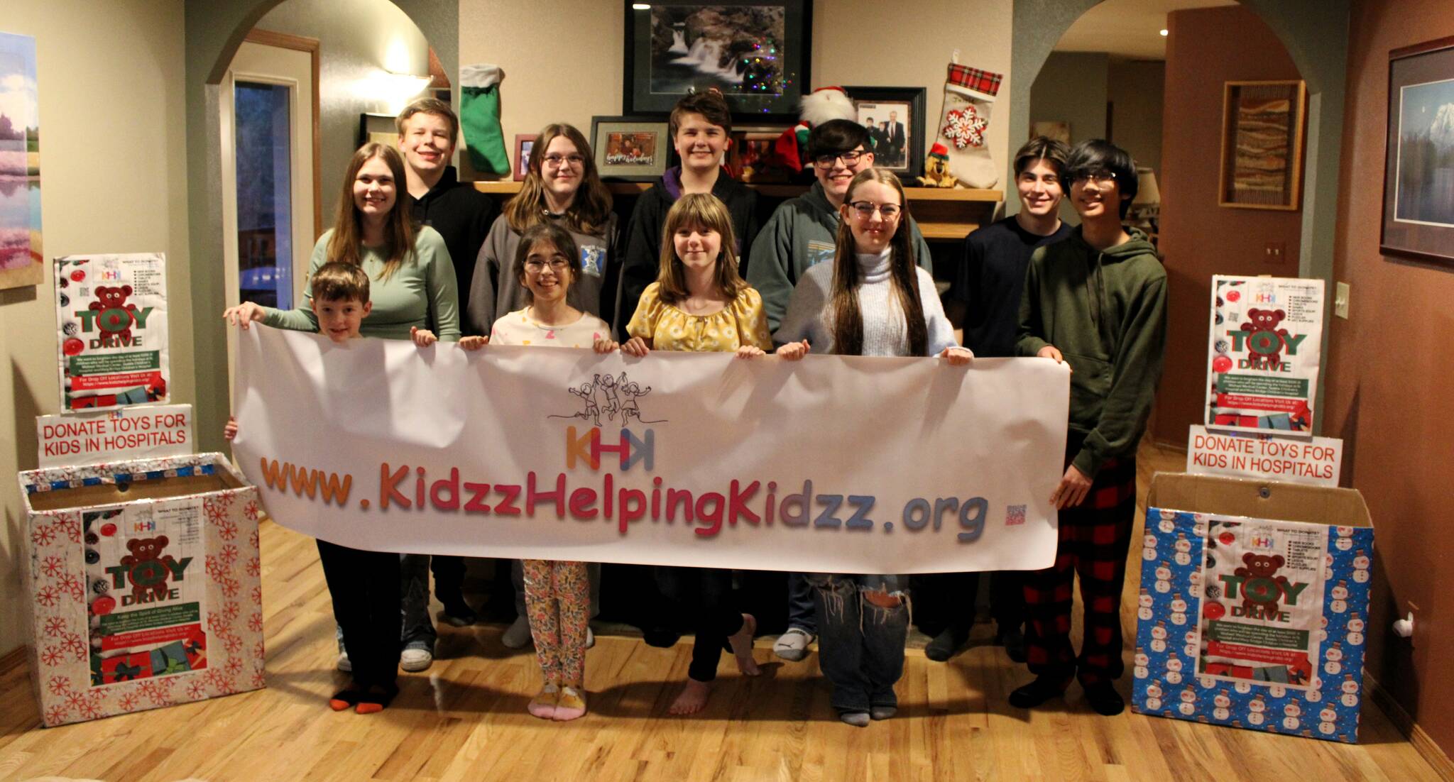 Elisha Meyer/Kitsap News Group
The kids are ready to take donations for this year’s Kidzz Helping Kidzz toy drive.