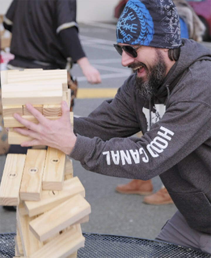 Frosty Fest wasn’t just about fire. Games like Jenga were played throughout the day in town.