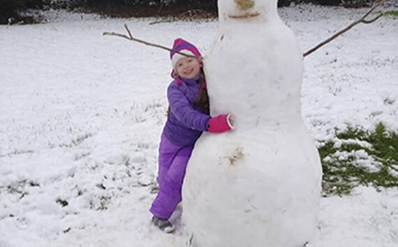 Courtesy photo
There was enough snow in West Sound to build this adult-sized snowman.