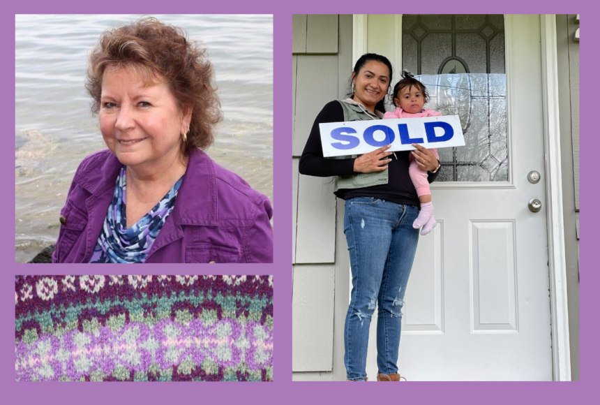 <p>Sheila Joynes combines her passions for real estate, knitting, teaching, and community service into a life that inspires joy and connection among those around her. Photos courtesy of Sheila Joynes.</p>