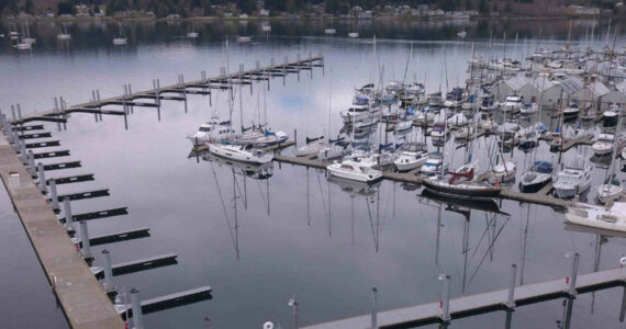 Port of Poulsbo courtesy photo
An aerial view of the new floating breakwater in downtown Poulsbo.