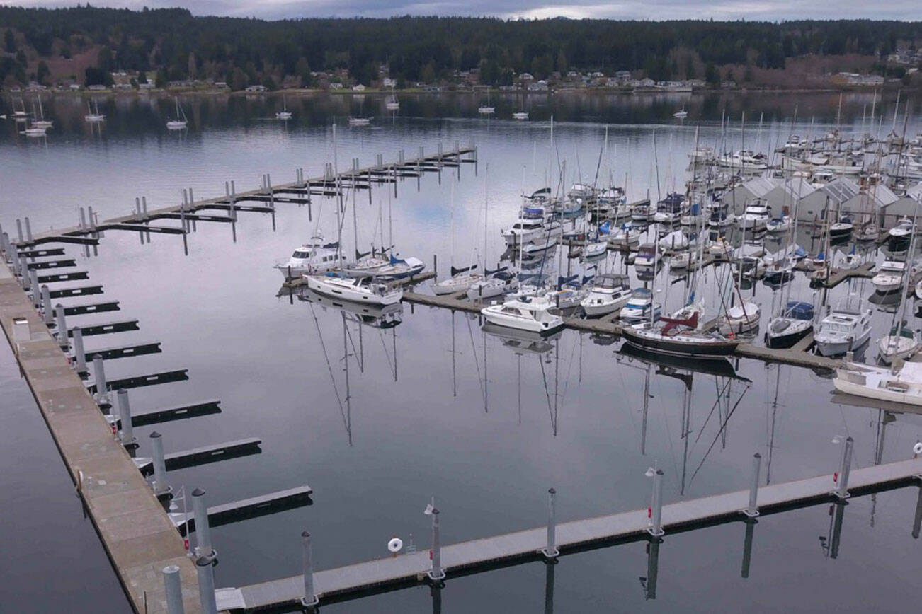 Port of Poulsbo courtesy photo
An aerial view of the new floating breakwater in downtown Poulsbo.