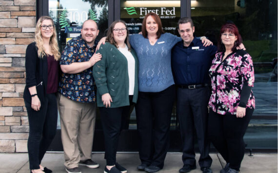 First Fed team members at the Eastside branch in Port Angeles. Photo courtesy First Fed