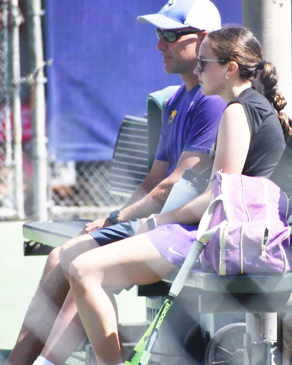 Nicholas Zeller-Singh/Kitsap News Group photos
North Kitsap tennis coach Jay DeVries and his daughter Teegan have helped turn the Vikings into a winning program.