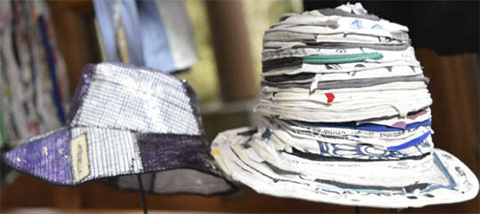 File photo
Hats made out of recycled material.