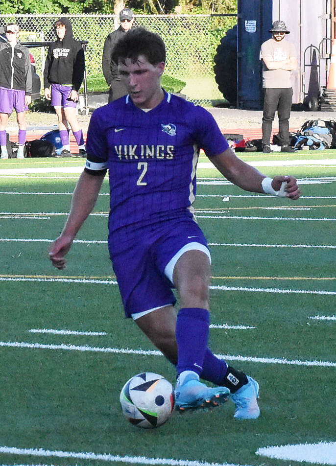 Nicholas Zeller-Singh/Kitsap News Group photos
NK’s Mason Chmielewski scores two goals and an assist against W.F. West.