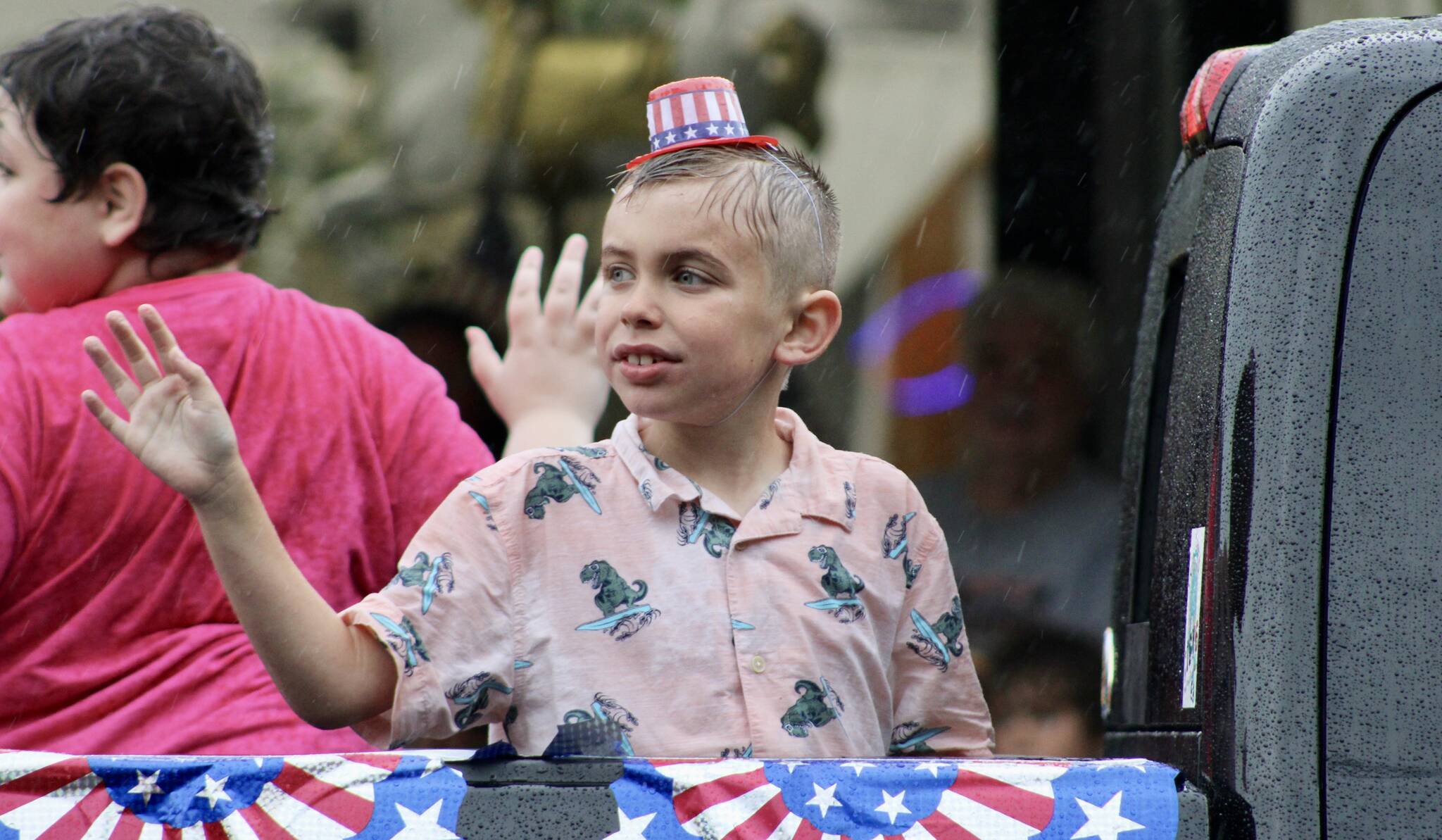 Elisha Meyer/Kitsap News Group photos
This little guy might need a bigger hat to keep the rain out of his hair.