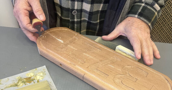 Britney Fletcher West/Kitsap News Group photos
Larry Dandurand, an SKA member, is part of a wood-carving group in Bremerton. It’s a hobby he took up after retirement.