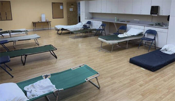 Roland Arper courtesy photo
Cots are made up for those in need at the severe weather shelter in Port Orchard.