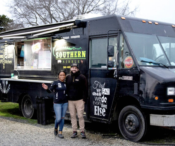 Charmaine and Caleb Messinger, owners of Southern Nibble in Sequim, WA.
