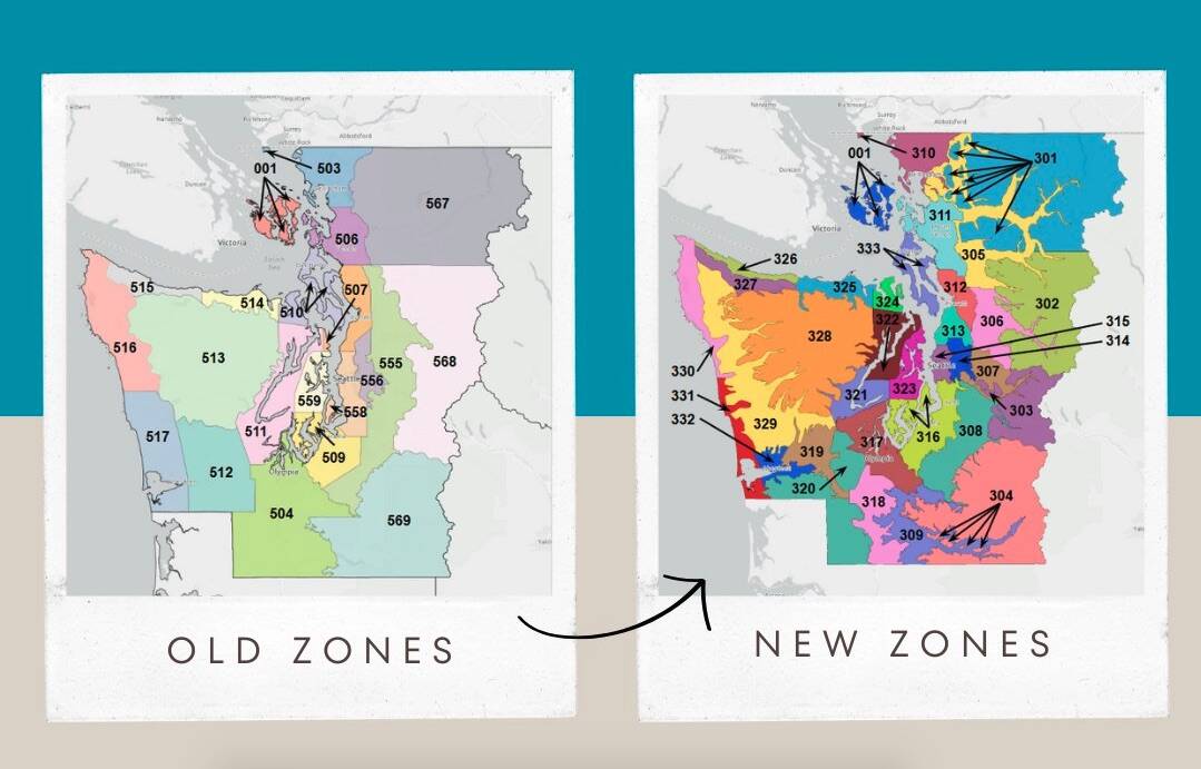 NWS courtesy images
A diagram of the new forecast zones across Western Washington.