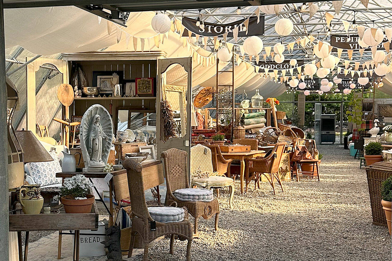 Some of the vintage items on display at the market.