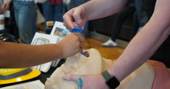 VMFH courtesy photos
Students were shown a hands-on demo by the Bremerton Fire Department at the healthcare camp.