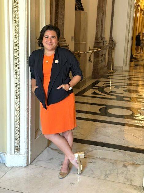 Mike De Felice/Kitsap News Group
U.S. Rep. Emily Randall of the 6th Congressional District in the south wing of the United States Capitol in Washington, D.C.